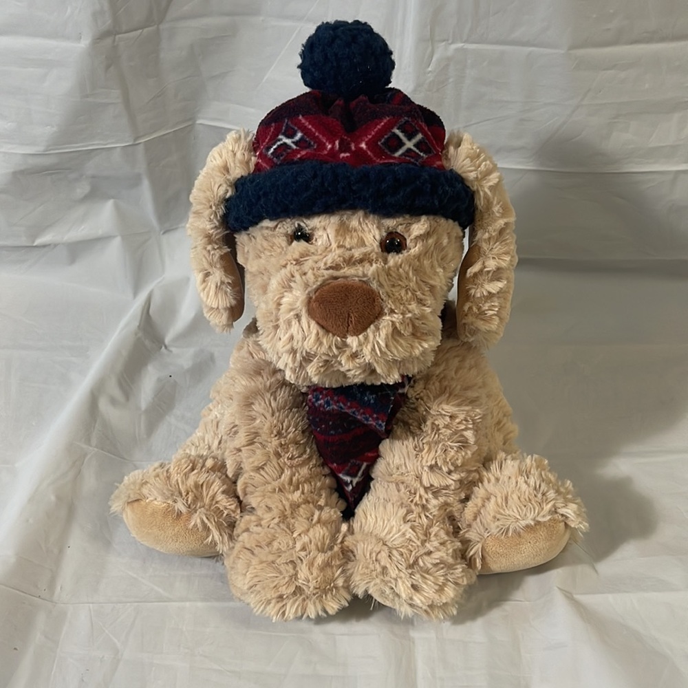 Gentle Treasures brand plush dog with hat and scarf - Picture 4 of 8